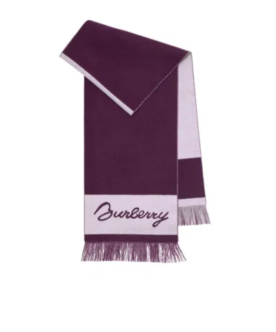 Burberry Blot Strip Knight Wool Scarf