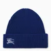 Burberry Electric Blue Cashmere Beanie Hat In Knight