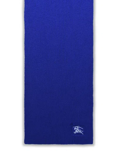 Burberry Ribbed Scarf In Blue