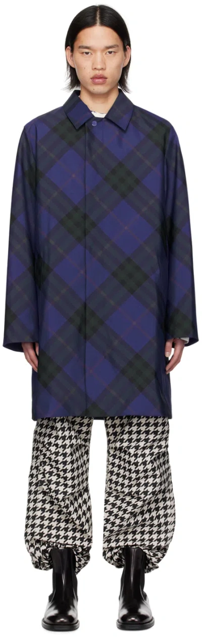 BURBERRY BLUE CHECK COAT