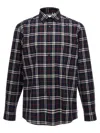 Burberry Plaid Check Shirt With Chest Pocket In Blue