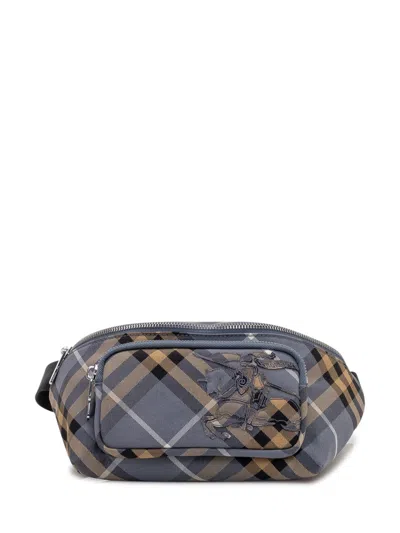 Burberry Blue Check Small Crossbody Bag