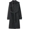 Burberry Long Trench Coat In Cotton And Nylon