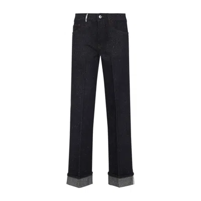 BURBERRY BURBERRY BLUE COTTON JEANS