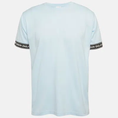 Pre-owned Burberry Blue Cotton Loose-fit T-shirt Xs