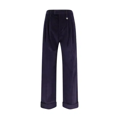 Burberry Blue Cotton Pants