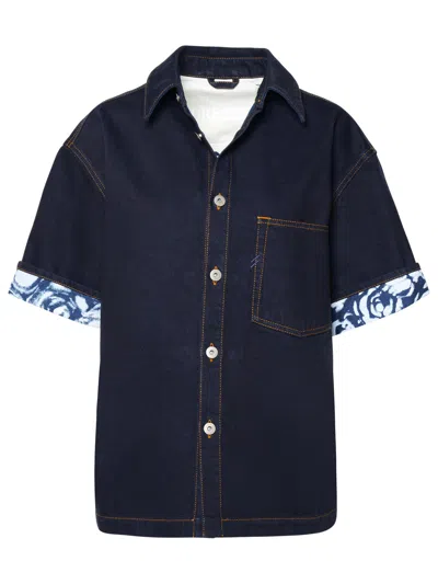 BURBERRY BURBERRY BLUE COTTON SHIRT