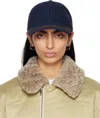 Burberry Blue Denim Baseball Cap In Indigo / Pillar