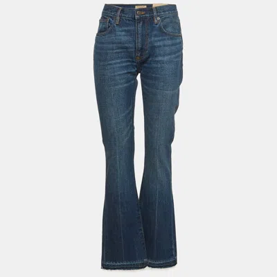 Pre-owned Burberry Blue Denim Boot Cut Jeans L/waist 32"