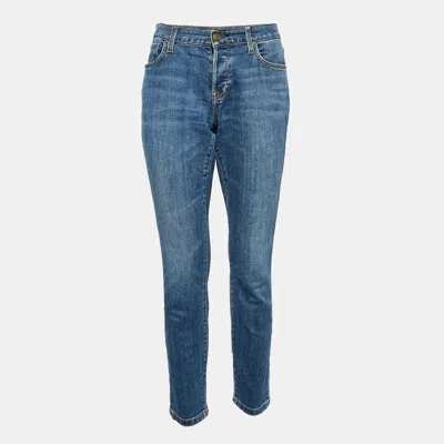 Pre-owned Burberry Blue Denim Relax Skinny Fit Jeans S Waist 26"