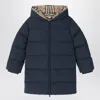 Burberry Down Jacket In Blue