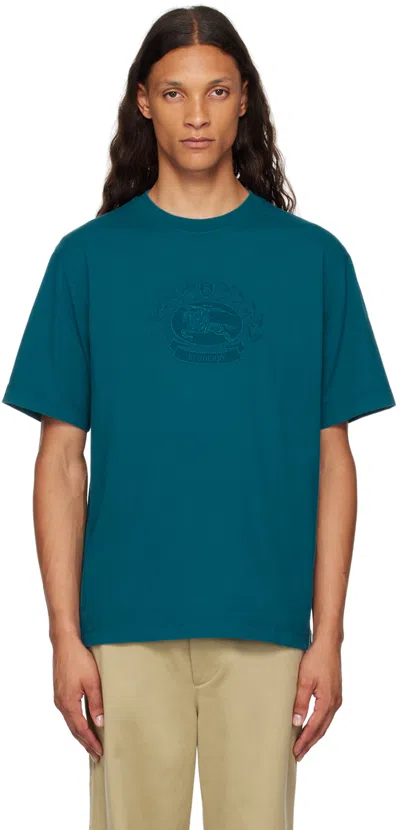 Burberry Blue Ekd T-shirt In Kingfisher