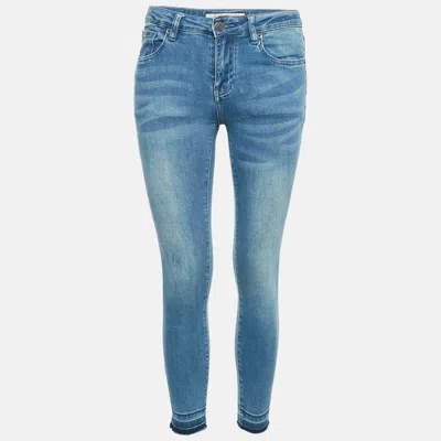 Burberry Blue Faded Denim Skinny Jeans S Waist 26"