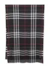 Burberry Blue Giant Check Wool And Silk Blend Scarf In Blue