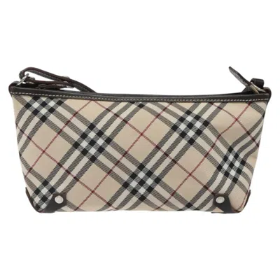 Pre-owned Burberry Blue Label Beige Canvas Clutch Bag ()