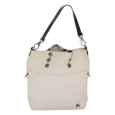 Pre-owned Burberry Blue Label Beige Canvas Shoulder Bag ()
