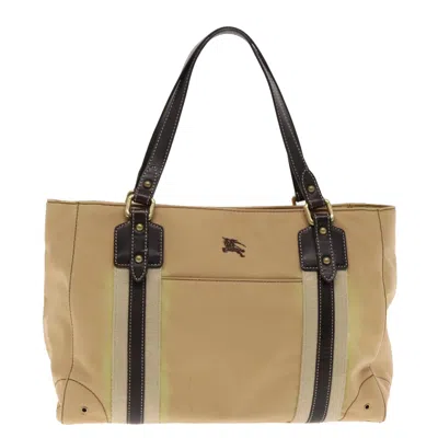 Pre-owned Burberry Blue Label Beige Synthetic Tote Bag ()
