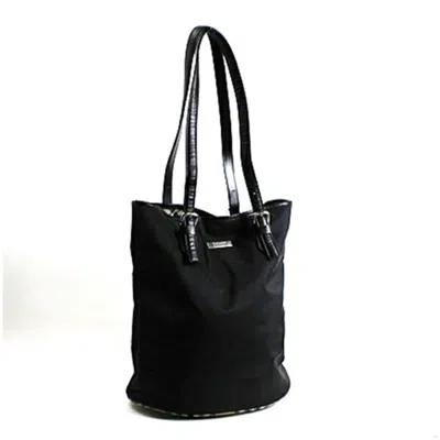 Pre-owned Burberry Blue Label Black Blue Brown Nylon Tote Bag ()