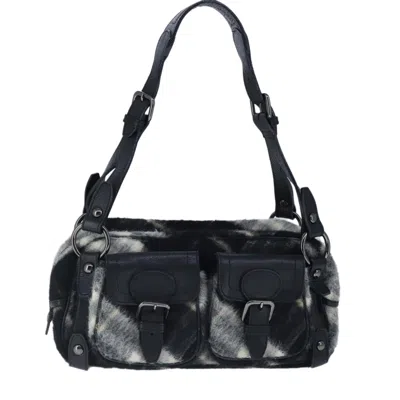Pre-owned Burberry Blue Label Black Wool Shoulder Bag ()