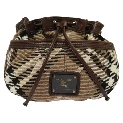 Pre-owned Burberry Blue Label Brown Wool Shoulder Bag ()