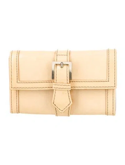 Pre-owned Burberry Blue Label Leather Wallet In Neutral