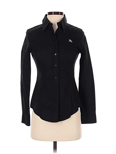 Pre-owned Burberry Blue Label Long Sleeve Button Down Shirt In Black
