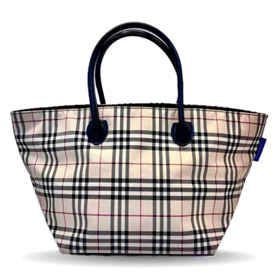 Pre-owned Burberry Blue Label Nylon Tote Bag () In Sand