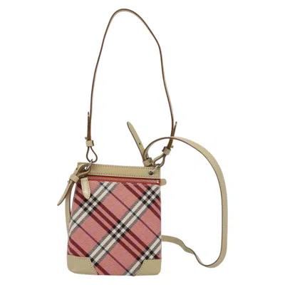 Pre-owned Burberry Blue Label Pink Canvas Shoulder Bag ()