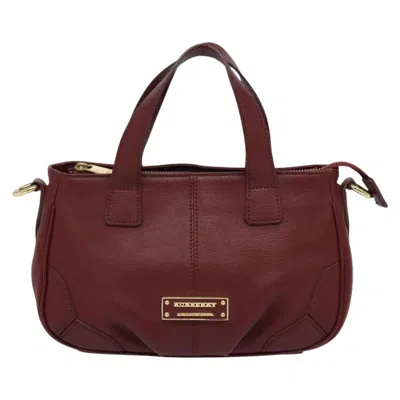 Pre-owned Burberry Blue Label Red Leather Shoulder Bag ()