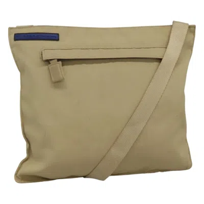 Pre-owned Burberry Blue Label Shoulder Bag Nylon Beige Nylon Shoulder Bag Bag () In Sand