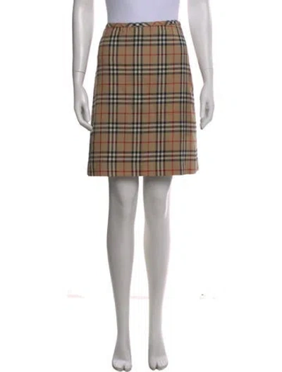 Pre-owned Burberry Blue Label Wool Knee-length Skirt In Neutral