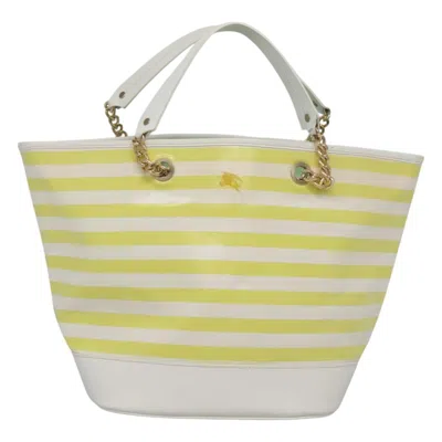 Pre-owned Burberry Blue Label Yellow Canvas Tote Bag ()