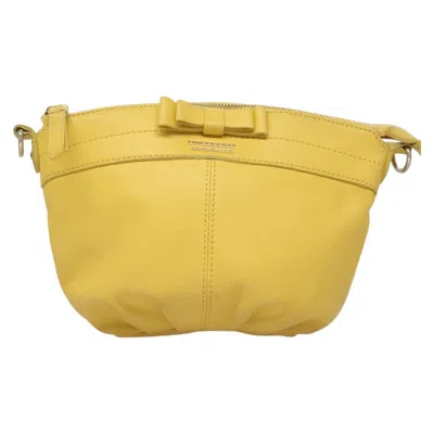 Pre-owned Burberry Blue Label Yellow Leather Shoulder Bag ()