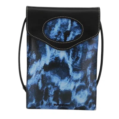 Pre-owned Burberry Blue Leather Clutch Bag ()