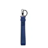 Burberry Blue Leather Keychains In Blue