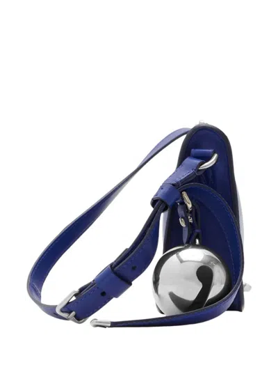 Burberry Blue Leather Shield Mini Shoulder Bag