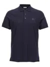 Burberry Embroidered Logo Polo Shirt In Blue