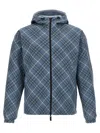 Burberry Maxi Logo Jacket Casual Jackets And Parka Multicolor In Blue