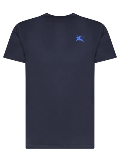 BURBERRY BLUE MICRO KNIGHT LOGO T-SHIRT