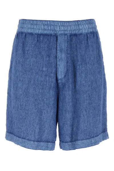 BURBERRY BLUE MULTI POCKET SHORTS