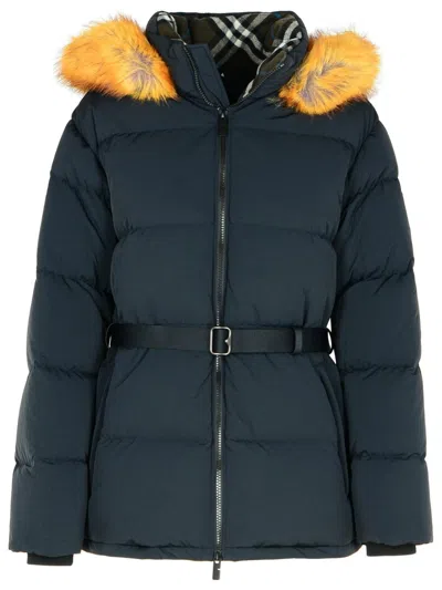 Burberry Blue Nylon Down Jacket