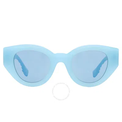 Burberry Blue Oval Ladies Sunglasses Be4390 408680 47 In Azure / Blue