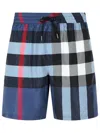 Burberry Blue Polyester Swimsuit In Multi