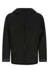 Burberry Blue Polyester Windbreaker In Black