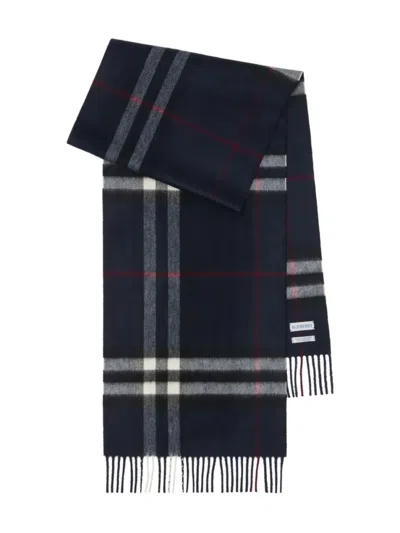 BURBERRY BLUE SIGNATURE CHECK SCARF