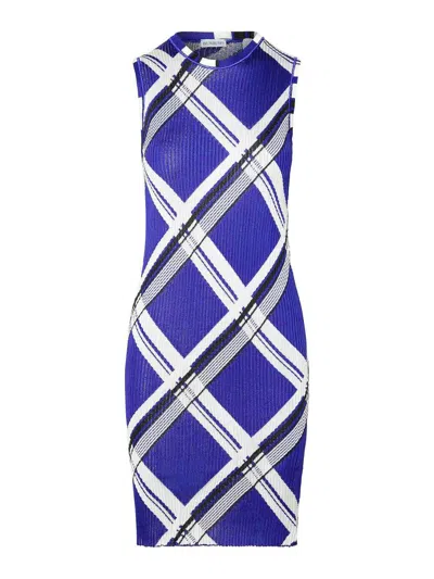 Burberry Women Check Motif Silk Dress In Multi