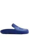 Burberry Stingray Perforated Slides In Blue