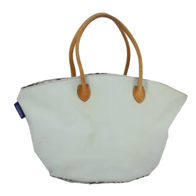 Pre-owned Burberry Blue Synthetic Tote Bag ()