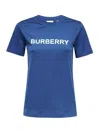 Burberry Woman T-shirt Blue Size Xs Cotton In Blue