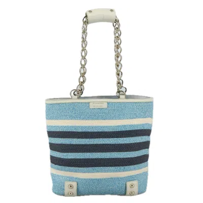 Pre-owned Burberry Blue Wicker Shoulder Bag ()
